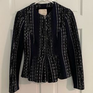 Rebecca Taylor Lurex Metallic Tweed Jacket